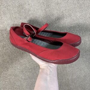 Astral Mary Jay Shoes Womens 9.5 Red Mary Jane Flats Buckle Strap Casual Comfort